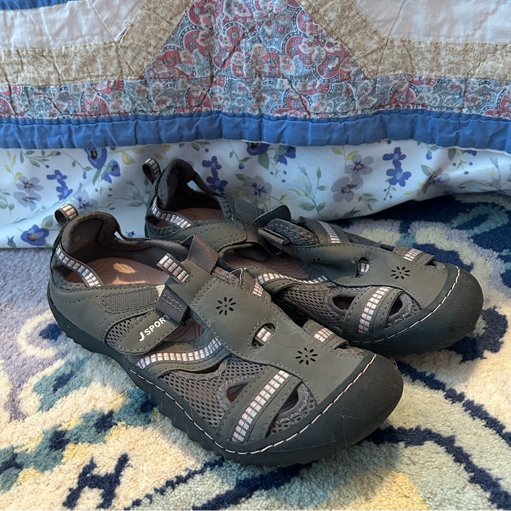 Jsport fun pink and grey athletic sandal